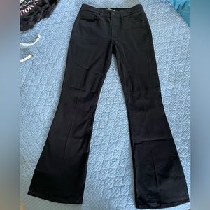 Express Black Slim Flare High Rise Jeans